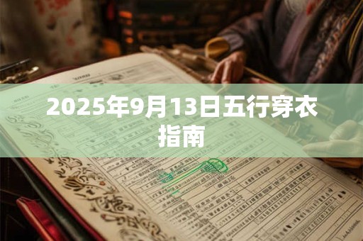 2025年9月13日五行穿衣指南