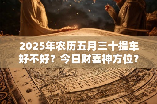 2025年农历五月三十提车好不好？今日财喜神方位？