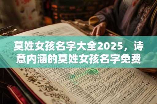 莫姓女孩名字大全2025，诗意内涵的莫姓女孩名字免费