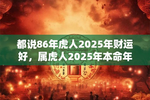 都说86年虎人2026年财运好,属虎人2026年本命年财运 都说86年虎人2026年财运好,属虎人2026年本命年财运