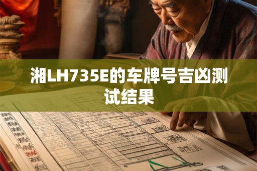湘LH735E的车牌号吉凶测试结果