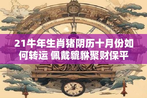 21牛年生肖猪阴历十月份如何转运 佩戴貔貅聚财保平安