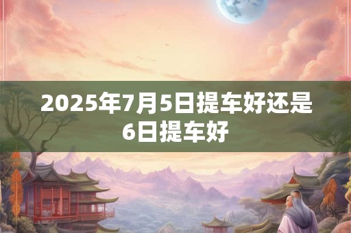 2025年7月5日提车好还是6日提车好