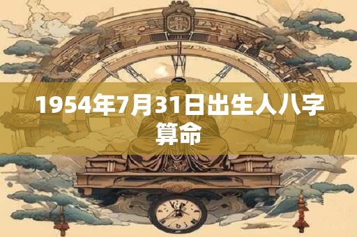 1954年7月31日出生人八字算命