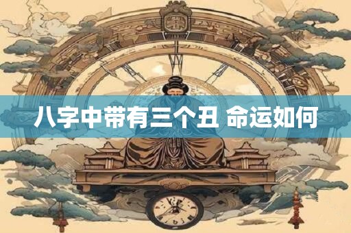 八字中带有三个丑 命运如何