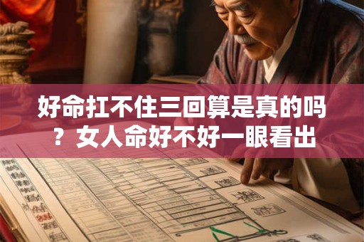 好命扛不住三回算是真的吗?女人命好不好一眼看出 好命扛不住三回算是真的吗?女人命好不好一眼看出