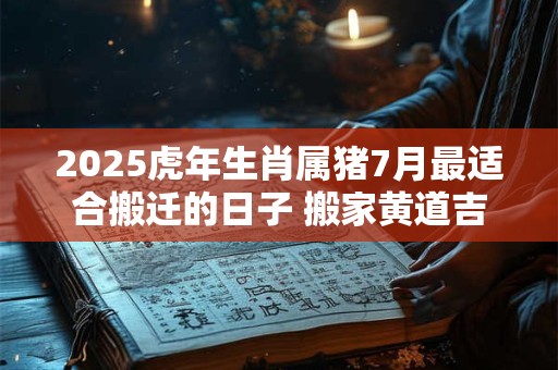 2025虎年生肖属猪7月最适合搬迁的日子 搬家黄道吉日