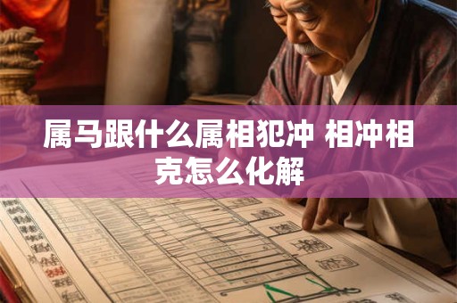 属马跟什么属相犯冲 相冲相克怎么化解
