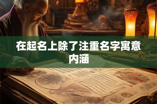 在起名上除了注重名字寓意内涵 在起名上除了注重名字寓意内涵