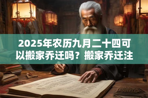 2025年农历九月二十四可以搬家乔迁吗？搬家乔迁注意事项