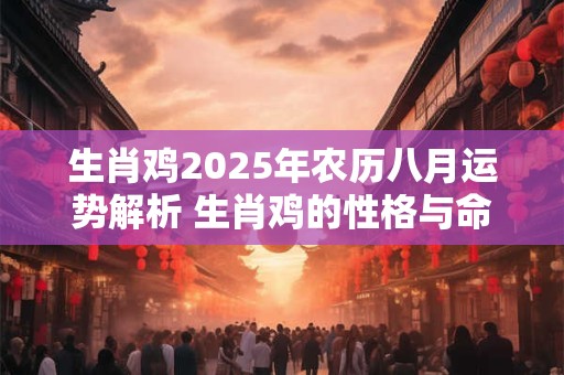 生肖鸡2025年农历八月运势解析 生肖鸡的性格与命运解析