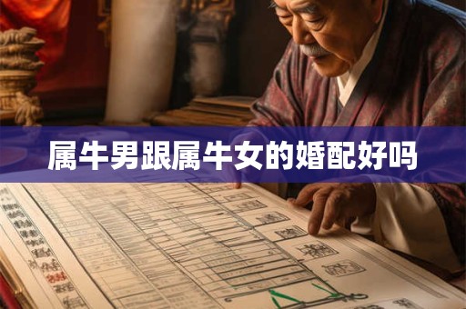 属牛男跟属牛女的婚配好吗