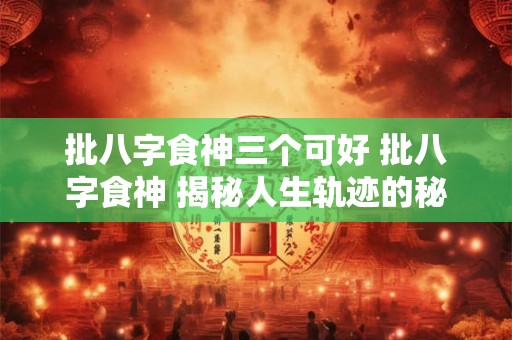 批八字食神三个可好 批八字食神 揭秘人生轨迹的秘密！