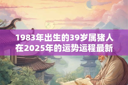 1983年出生的39岁属猪人在2025年的运势运程最新大全 1983年出生的39岁属猪人在2025年的运势运程最新大全