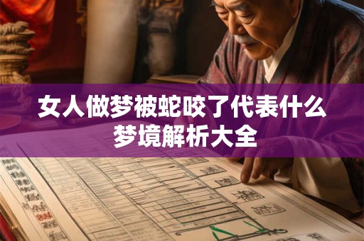 女人做梦被蛇咬了代表什么 梦境解析大全