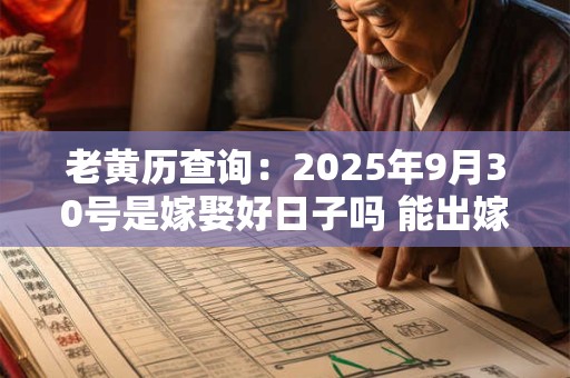 老黄历查询：2025年9月30号是嫁娶好日子吗 能出嫁吗