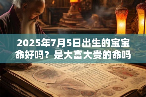 2025年7月5日出生的宝宝命好吗？是大富大贵的命吗？