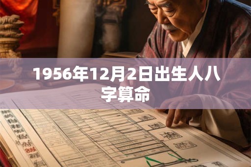 1956年12月2日出生人八字算命