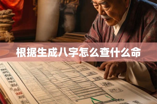 根据生成八字怎么查什么命