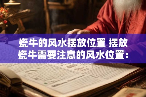 详细阅读:瓷牛的风水摆放位置 摆放瓷牛需要注意的风水位置: 瓷牛的风水摆放位置 摆放瓷牛需要注意的风水位置: