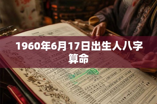 1960年6月17日出生人八字算命