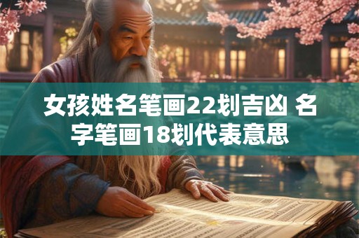 女孩姓名笔画22划吉凶 名字笔画18划代表意思