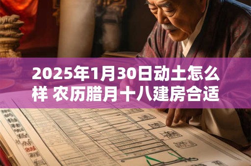 2025年1月30日动土怎么样 农历腊月十八建房合适吗