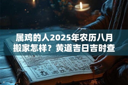 属鸡的人2025年农历八月搬家怎样？黄道吉日吉时查询一览表