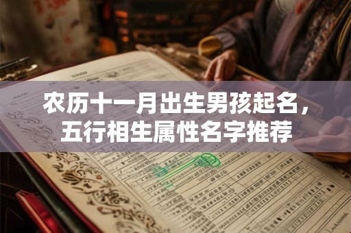 农历十一月出生男孩起名，五行相生属性名字推荐
