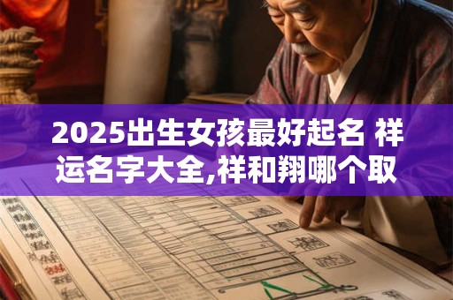 2025出生女孩最好起名 祥运名字大全,祥和翔哪个取名好