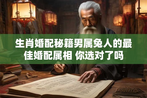 生肖婚配秘籍男属兔人的最佳婚配属相 你选对了吗