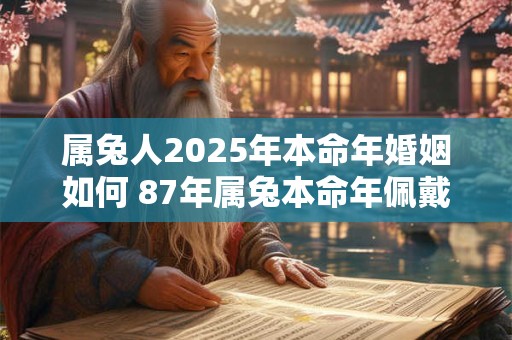 属兔人2025年本命年婚姻如何 87年属兔本命年佩戴什么好
