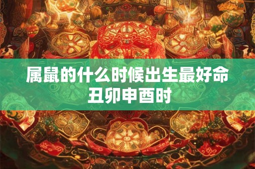 属鼠的什么时候出生最好命 丑卯申酉时