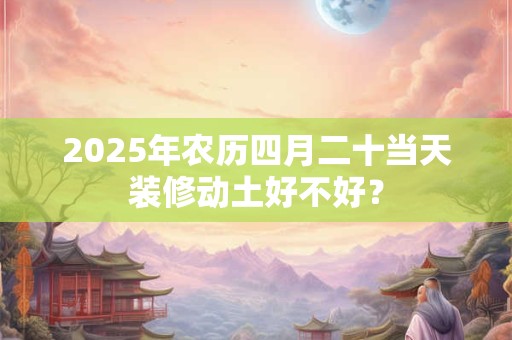 2025年农历四月二十当天装修动土好不好？