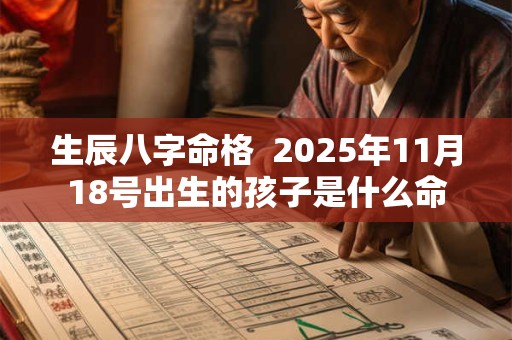 生辰八字命格  2025年11月18号出生的孩子是什么命