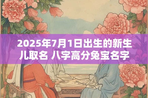 2025年7月1日出生的新生儿取名 八字高分兔宝名字
