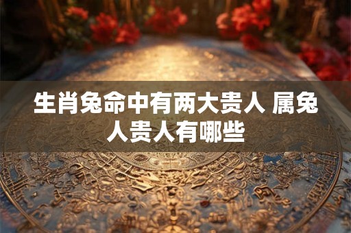 生肖兔命中有两大贵人 属兔人贵人有哪些