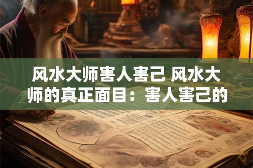 风水大师害人害己 风水大师的真正面目：害人害己的伪科学