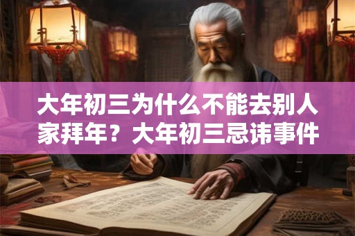 大年初三为什么不能去别人家拜年？大年初三忌讳事件