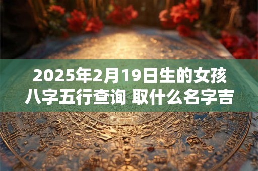 2025年2月19日生的女孩八字五行查询 取什么名字吉利