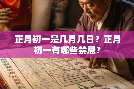 正月初一是几月几日？正月初一有哪些禁忌？