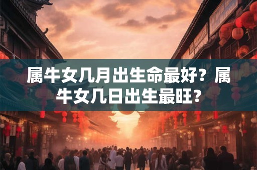 属牛女几月出生命最好？属牛女几日出生最旺？