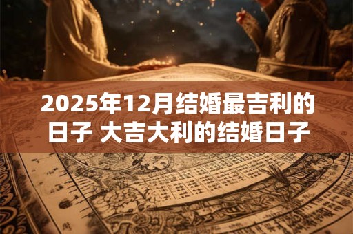 2025年12月结婚最吉利的日子 大吉大利的结婚日子