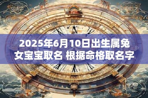2025年6月10日出生属兔女宝宝取名 根据命格取名字
