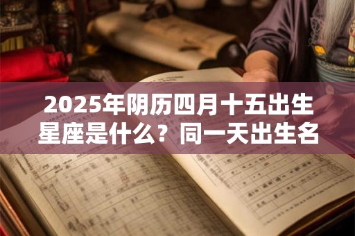 2025年阴历四月十五出生星座是什么？同一天出生名人介绍