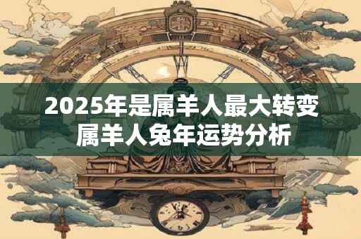 2025年是属羊人最大转变 属羊人兔年运势分析