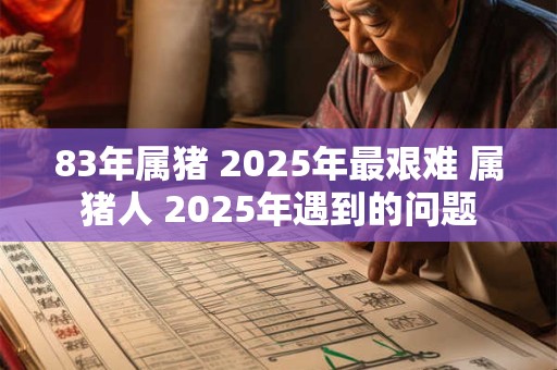 83年属猪 2026年最艰难 属猪人 2026年遇到的问题