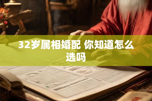 32岁属相婚配 你知道怎么选吗