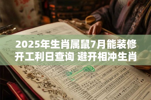 2025年生肖属鼠7月能装修开工利日查询 避开相冲生肖