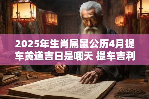2025年生肖属鼠公历4月提车黄道吉日是哪天 提车吉利日子